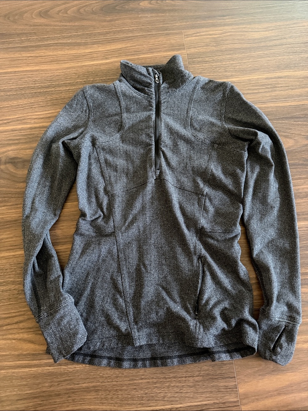 Lululemon Charcoal Quarter-Zip Performance Sweater